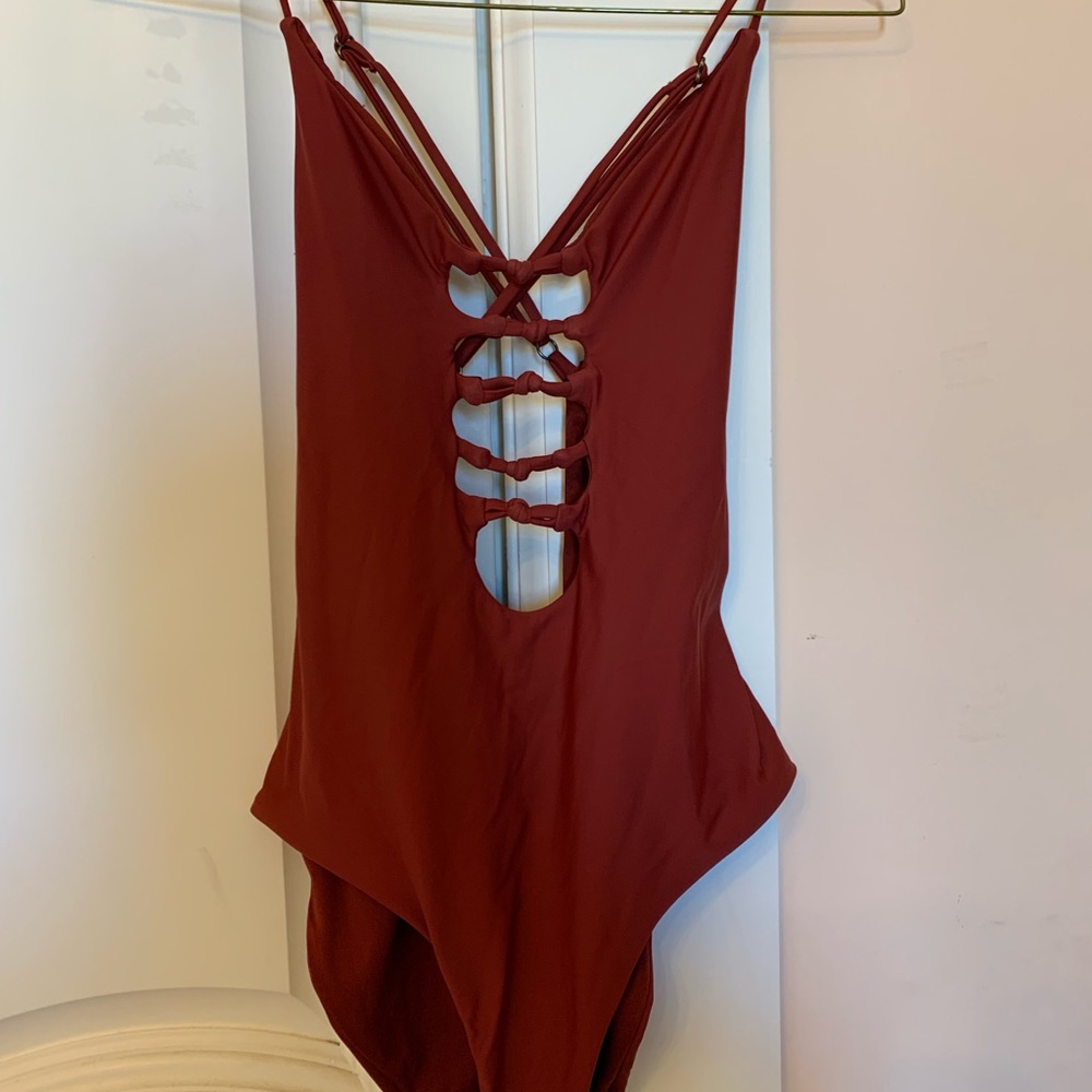 NWT maroon/dark orange one piece